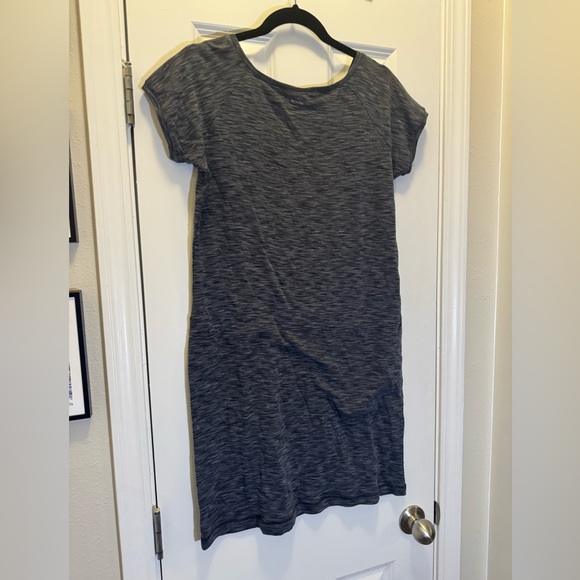 COLUMBIA Outerspaced Size Medium Tshirt Dress Drawstring Waist Gray* - Picture 4 of 7